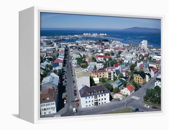 View Over the City, Reykjavik, Iceland, Polar Regions-David Lomax-Framed Premier Image Canvas