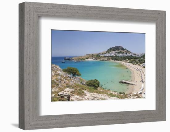 View over the Clear Turquoise Waters of Lindos Bay, South Aegean-Ruth Tomlinson-Framed Photographic Print