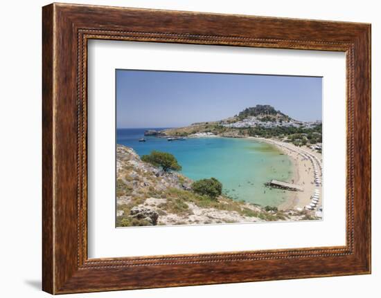 View over the Clear Turquoise Waters of Lindos Bay, South Aegean-Ruth Tomlinson-Framed Photographic Print