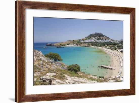 View over the Clear Turquoise Waters of Lindos Bay, South Aegean-Ruth Tomlinson-Framed Photographic Print