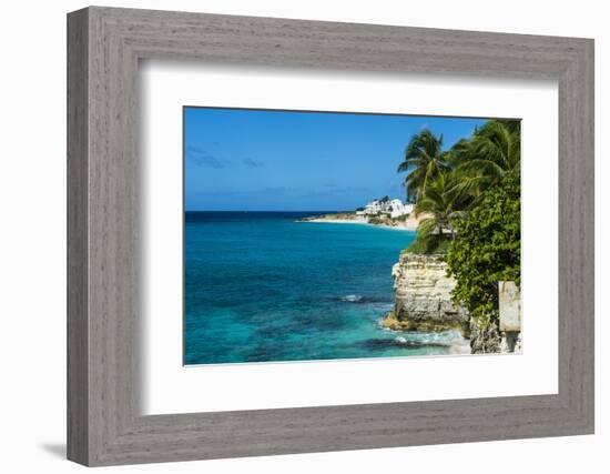 View over the cliffs of Mullet Bay, Sint Maarten, West Indies, Caribbean, Central America-Michael Runkel-Framed Photographic Print