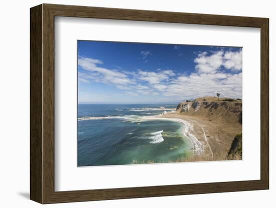 View over the coastline of the Kaikoura Peninsula from the Kaikoura Peninsula Walkway, Kaikoura, Ca-Ruth Tomlinson-Framed Photographic Print