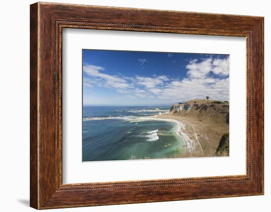 View over the coastline of the Kaikoura Peninsula from the Kaikoura Peninsula Walkway, Kaikoura, Ca-Ruth Tomlinson-Framed Photographic Print