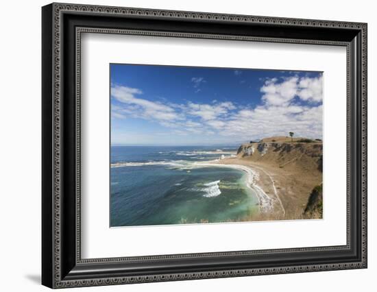 View over the coastline of the Kaikoura Peninsula from the Kaikoura Peninsula Walkway, Kaikoura, Ca-Ruth Tomlinson-Framed Photographic Print