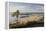 View over The Cobb and beach from Langmoor and Lister gardens, Lyme Regis, Dorset, England, United -Stuart Black-Framed Premier Image Canvas