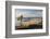 View over The Cobb and beach from Langmoor and Lister gardens, Lyme Regis, Dorset, England, United -Stuart Black-Framed Photographic Print