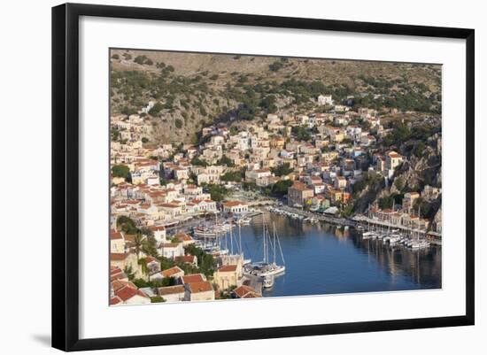 View over the Colourful Harbour, Dodecanese Islands-Ruth Tomlinson-Framed Photographic Print