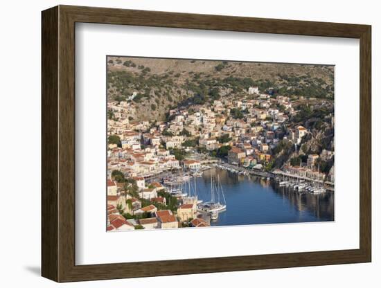 View over the Colourful Harbour, Dodecanese Islands-Ruth Tomlinson-Framed Photographic Print