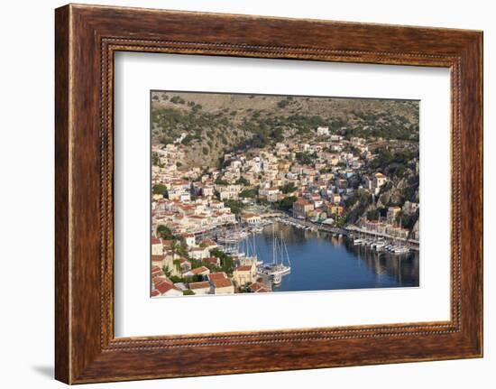 View over the Colourful Harbour, Dodecanese Islands-Ruth Tomlinson-Framed Photographic Print