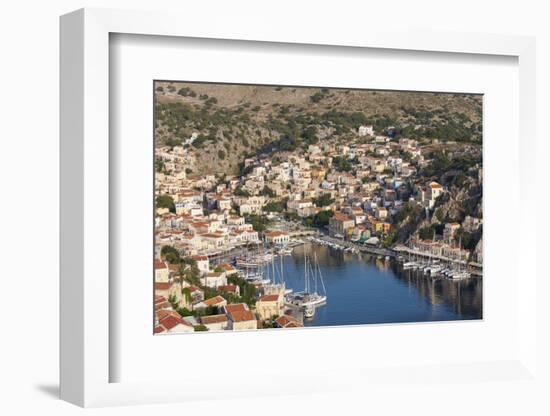 View over the Colourful Harbour, Dodecanese Islands-Ruth Tomlinson-Framed Photographic Print