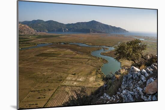 View over the Dalyan River from the ancient ruins of Kaunos, Dalyan, Anatolia, Turkey-Matthew Williams-Ellis-Mounted Photographic Print