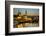 View over the Elbe on the Illuminated Dresden with City Palace-Uwe Steffens-Framed Photographic Print