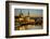 View over the Elbe on the Illuminated Dresden with City Palace-Uwe Steffens-Framed Photographic Print