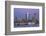 View over the Elbe on the Illuminateded Hanse-Trade-Center at the Blue Hour in the Hafencity-Uwe Steffens-Framed Photographic Print