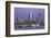 View over the Elbe on the Illuminateded Hanse-Trade-Center at the Blue Hour in the Hafencity-Uwe Steffens-Framed Photographic Print