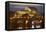 View over the Elbe to the Illuminated Semperoper in Dresden in the Evening-Uwe Steffens-Framed Premier Image Canvas