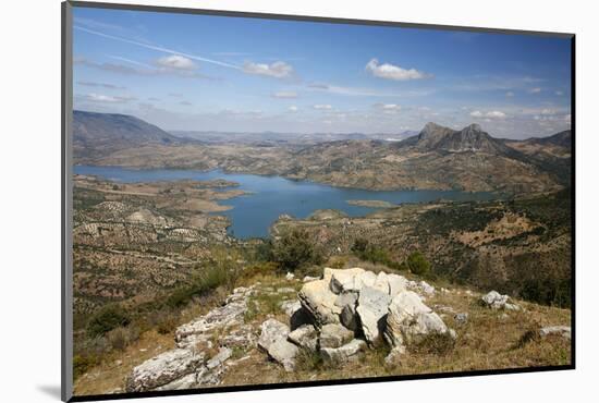 View over the Embalse De Zahara Reservoir, Parque Natural Sierra De Grazalema, Andalucia, Spain-Yadid Levy-Mounted Photographic Print