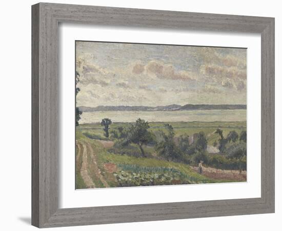 View over the Estuary, Harfleur, 1903 (Oil on Canvas)-Lucien Pissarro-Framed Giclee Print