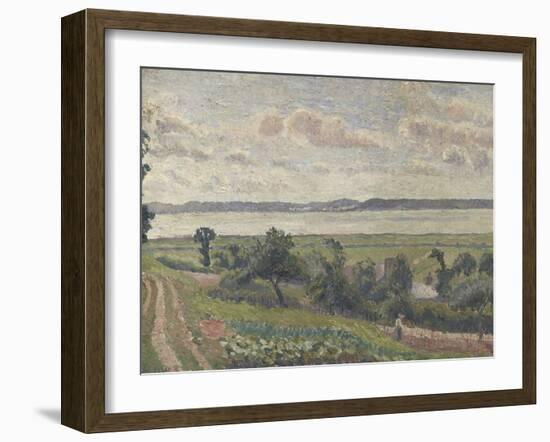 View over the Estuary, Harfleur, 1903 (Oil on Canvas)-Lucien Pissarro-Framed Giclee Print