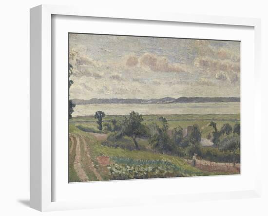 View over the Estuary, Harfleur, 1903 (Oil on Canvas)-Lucien Pissarro-Framed Giclee Print