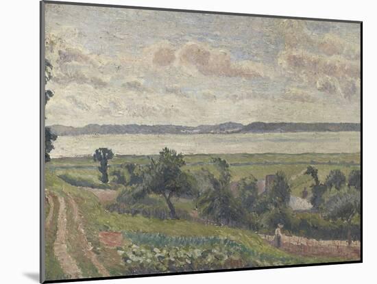 View over the Estuary, Harfleur, 1903 (Oil on Canvas)-Lucien Pissarro-Mounted Giclee Print