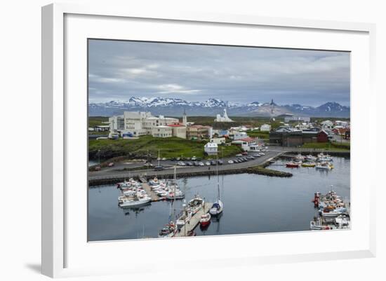 View over the Fishing Port and Houses at Stykkisholmur, Snaefellsnes Peninsula, Iceland-Yadid Levy-Framed Photographic Print