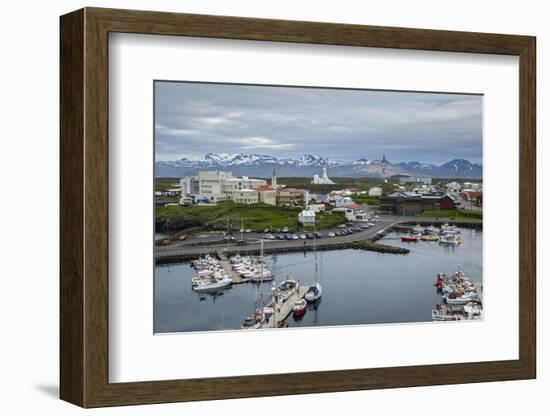 View over the Fishing Port and Houses at Stykkisholmur, Snaefellsnes Peninsula, Iceland-Yadid Levy-Framed Photographic Print