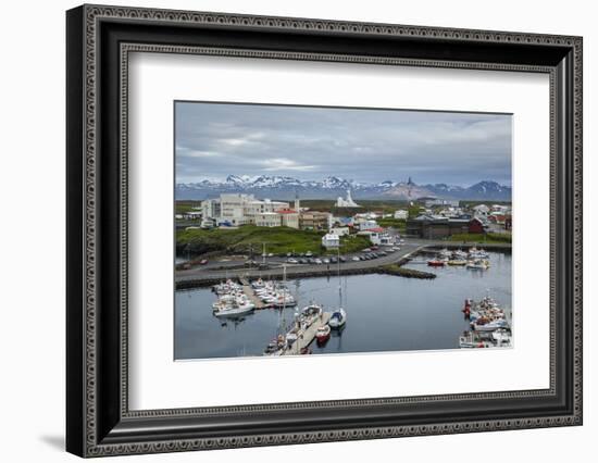 View over the Fishing Port and Houses at Stykkisholmur, Snaefellsnes Peninsula, Iceland-Yadid Levy-Framed Photographic Print