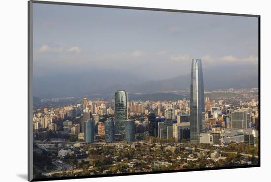 View over the Gran Torre Santiago from Cerro San Cristobal, Santiago, Chile, South America-Yadid Levy-Mounted Photographic Print