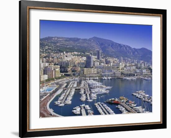 View Over the Harbour and City, Monte Carlo, Monaco, Cote d'Azur, Europe-Gavin Hellier-Framed Photographic Print