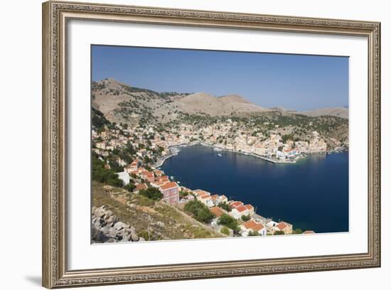 View over the Harbour from Hillside, Dodecanese Islands-Ruth Tomlinson-Framed Photographic Print