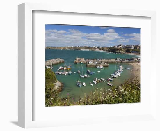 View over the Harbour, Newquay, Cornwall, England-Stuart Black-Framed Photographic Print