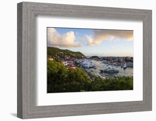 View over the harbour of Gustavia, St. Barth (St. Barthelemy), Lesser Antilles, West Indies, Caribb-Michael Runkel-Framed Photographic Print