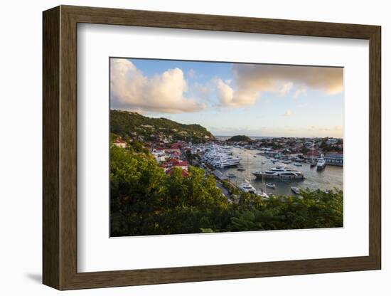 View over the harbour of Gustavia, St. Barth (St. Barthelemy), Lesser Antilles, West Indies, Caribb-Michael Runkel-Framed Photographic Print