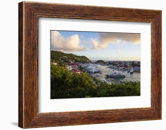 View over the harbour of Gustavia, St. Barth (St. Barthelemy), Lesser Antilles, West Indies, Caribb-Michael Runkel-Framed Photographic Print