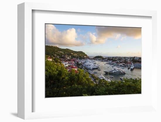 View over the harbour of Gustavia, St. Barth (St. Barthelemy), Lesser Antilles, West Indies, Caribb-Michael Runkel-Framed Photographic Print