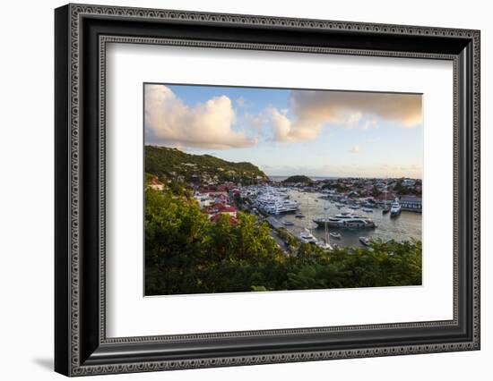 View over the harbour of Gustavia, St. Barth (St. Barthelemy), Lesser Antilles, West Indies, Caribb-Michael Runkel-Framed Photographic Print