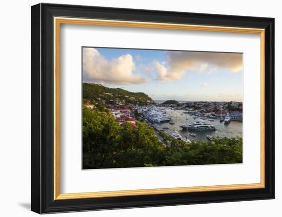 View over the harbour of Gustavia, St. Barth (St. Barthelemy), Lesser Antilles, West Indies, Caribb-Michael Runkel-Framed Photographic Print