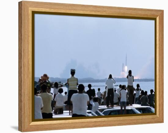View over the Head of Spectators of the Launch of Nasa's Apollo 11 Space Mission-Ralph Crane-Framed Premier Image Canvas