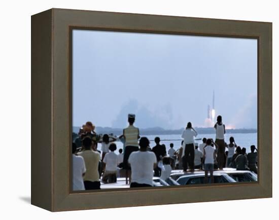 View over the Head of Spectators of the Launch of Nasa's Apollo 11 Space Mission-Ralph Crane-Framed Premier Image Canvas