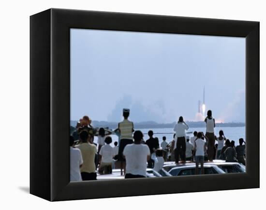 View over the Head of Spectators of the Launch of Nasa's Apollo 11 Space Mission-Ralph Crane-Framed Premier Image Canvas