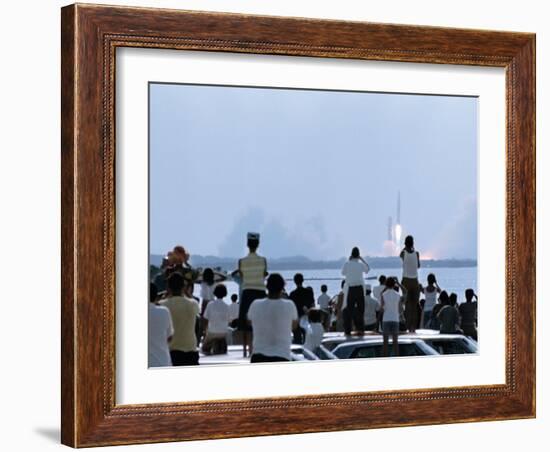 View over the Head of Spectators of the Launch of Nasa's Apollo 11 Space Mission-Ralph Crane-Framed Photographic Print