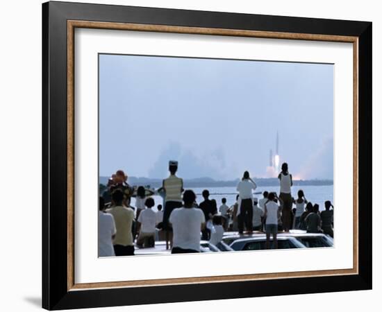 View over the Head of Spectators of the Launch of Nasa's Apollo 11 Space Mission-Ralph Crane-Framed Photographic Print