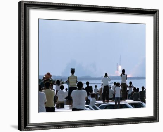 View over the Head of Spectators of the Launch of Nasa's Apollo 11 Space Mission-Ralph Crane-Framed Photographic Print