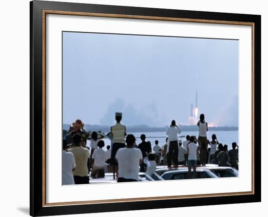 View over the Head of Spectators of the Launch of Nasa's Apollo 11 Space Mission-Ralph Crane-Framed Photographic Print