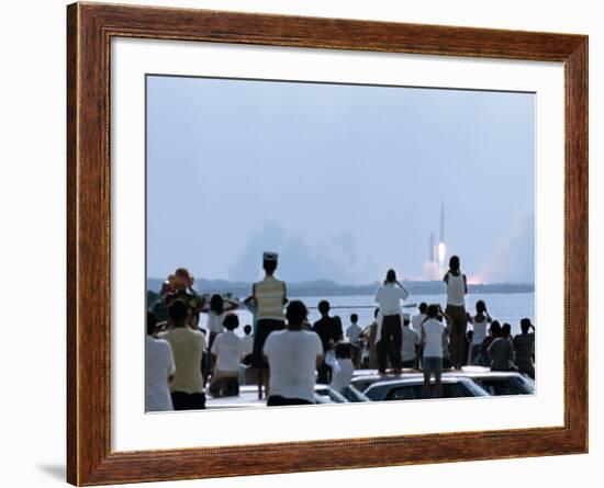 View over the Head of Spectators of the Launch of Nasa's Apollo 11 Space Mission-Ralph Crane-Framed Photographic Print