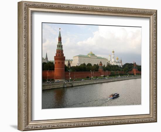 View over the Kremlin and the Moskva River, Moscow, Russia, Europe-Yadid Levy-Framed Photographic Print