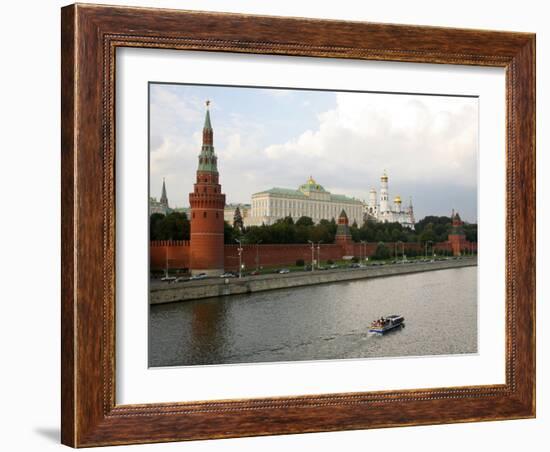 View over the Kremlin and the Moskva River, Moscow, Russia, Europe-Yadid Levy-Framed Photographic Print