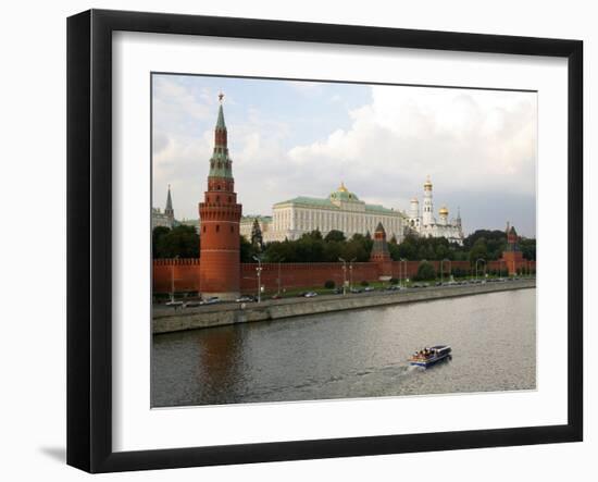 View over the Kremlin and the Moskva River, Moscow, Russia, Europe-Yadid Levy-Framed Photographic Print