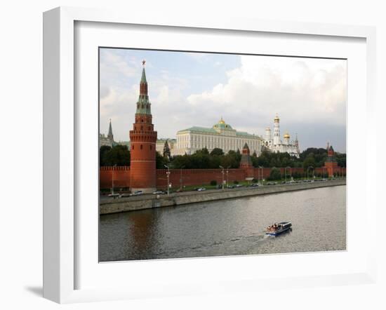 View over the Kremlin and the Moskva River, Moscow, Russia, Europe-Yadid Levy-Framed Photographic Print